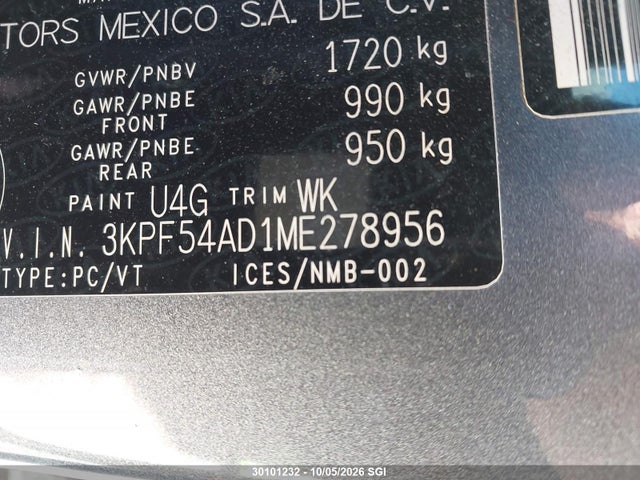 2021 Kia Forte Ex მანქანა იყიდება აუქციონზე, vin: 3KPF54AD1ME278956, აუქციონის ნომერი: 30101232
