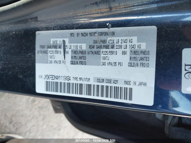 30100695 :رقم المزاد ، JM3KFBDM4M1118494 vin ، 2021 Mazda Cx-5 Grand Touring مزاد بيع