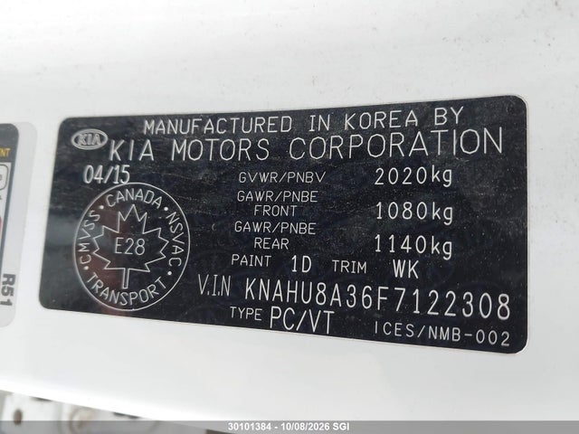Продаж на аукціоні авто 2015 Kia Rondo, vin: KNAHU8A36F7122308, номер лоту: 30101384