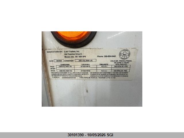2009 Cjay Enclosed მანქანა იყიდება აუქციონზე, vin: 2JAAB452491001046, აუქციონის ნომერი: 30101390