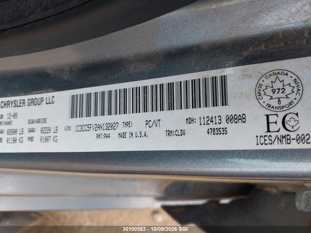 Aukcja sprzedaży 2010 Chrysler Sebring Limited, vin: 1C3CC5FV2AN132027, numer aukcji: 30100583