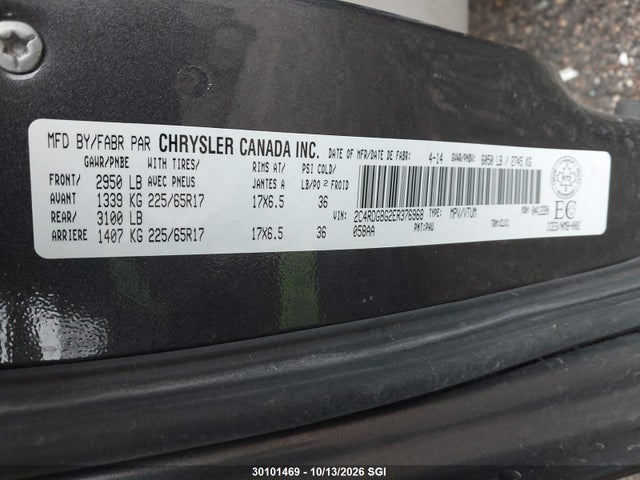 2C4RDGBG2ER376968 Dodge Grand Caravan Se