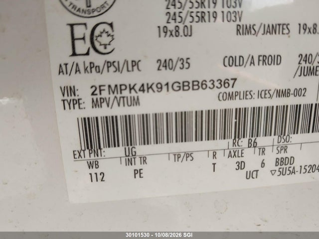Ford Edge Titanium 2016 2FMPK4K91GBB63367 Image 9