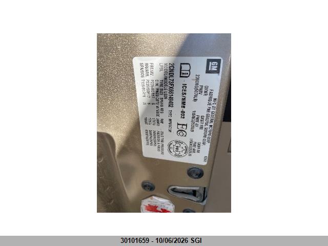 2006 Chevrolet Equinox Lt მანქანა იყიდება აუქციონზე, vin: 2CNDL73FX66149402, აუქციონის ნომერი: 30101659