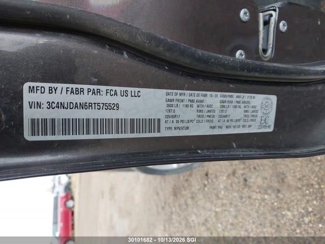 30101682 :رقم المزاد ، 3C4NJDAN6RT575529 vin ، 2024 Jeep Compass Sport مزاد بيع
