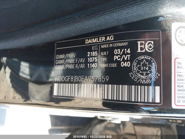 WDDGF8JB0EA957859 Mercedes-Benz C 350 4matic