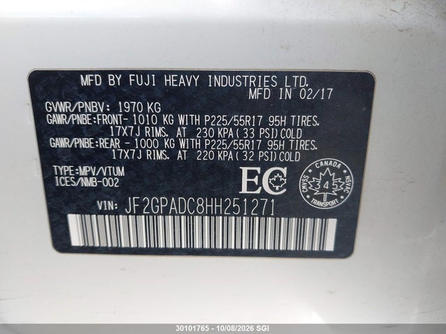 Subaru Crosstrek Premium 2017 JF2GPADC8HH251271 Image 9