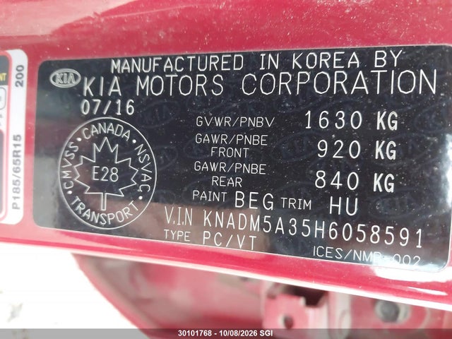 Продаж на аукціоні авто 2017 Kia Rio Lx, vin: KNADM5A35H6058591, номер лоту: 30101768