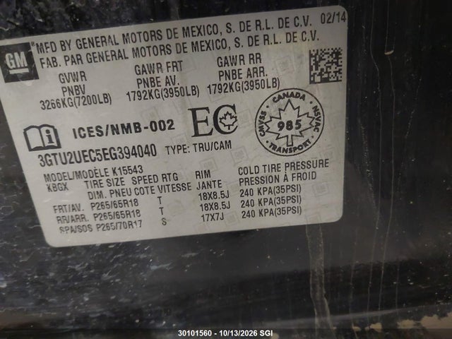 GMC Sierra K1500 Sle 2014 3GTU2UEC5EG394040 Image 9
