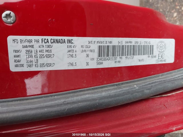 2C4RDGBG4GR151597 Dodge Grand Caravan Se