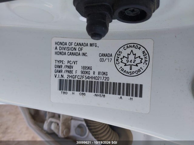 2HGFC2F54HH021720 Honda Civic Lx