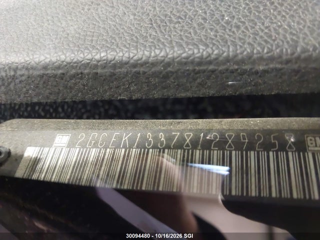 30094480 :رقم المزاد ، 2GCEK133781289258 vin ، 2008 Chevrolet Silverado K1500 مزاد بيع