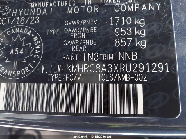KMHRC8A3XRU291291 Hyundai Venue Sel/limited