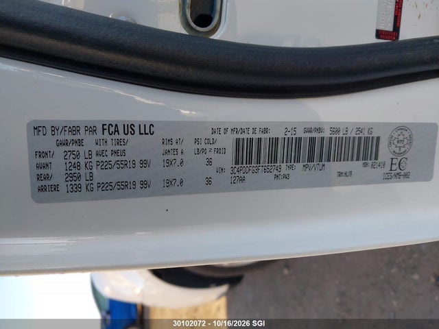 3C4PDDFG3FT652749 Dodge Journey R/t