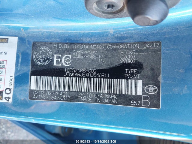 Toyota COROLLA IM 2017 JTNKARJEXHJ546911 Image 9