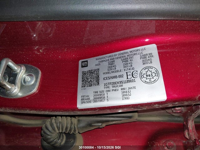 1GTP2BEK9S1189601 GMC Canyon Elevation