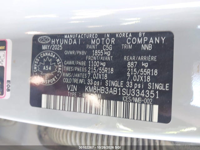 Hyundai Kona Sel 2025 KM8HB3AB1SU334351 Image 9