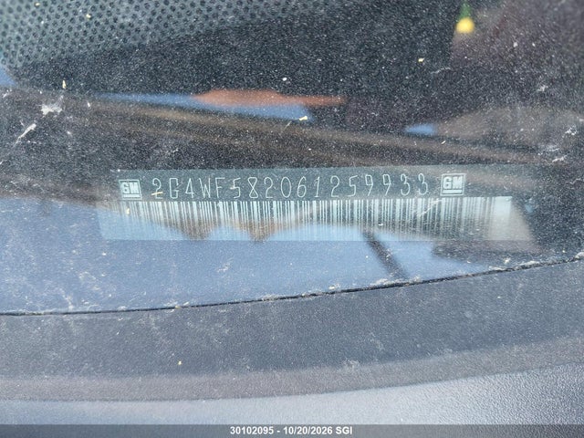 Продаж на аукціоні авто 2006 Buick Allure Cx, vin: 2G4WF582061259933, номер лоту: 30102095
