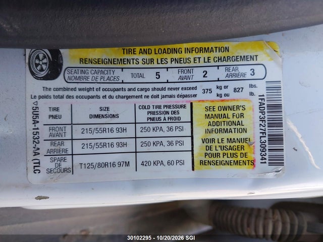 Ford FOCUS SE 2015 1FADP3F27FL309341 Image 9