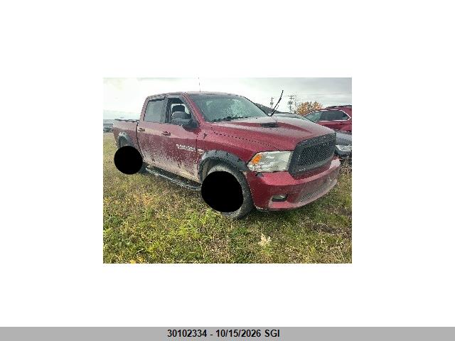 30102334 :رقم المزاد ، 1C6RD7MT6CS336146 vin ، 2012 Dodge Ram 1500 Sport مزاد بيع