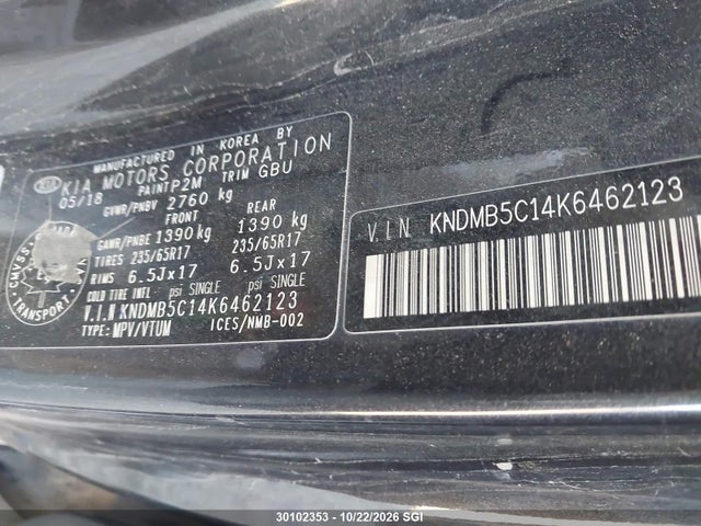 KIA Sedona Lx/ex 2019 KNDMB5C14K6462123 Image 9