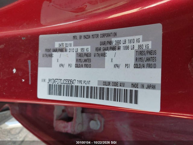 Mazda Cx-3 Grand Touring 2018 JM1DKFD70J0330647 Image 9