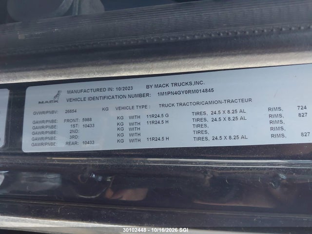 Mack Pinnacle 2024 1M1PN4GY0RM014845 Image 9