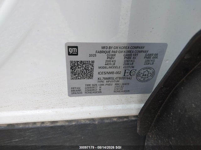 Chevrolet Trailblazer Lt 2026 KL79MRSL4TB097443 Image 9