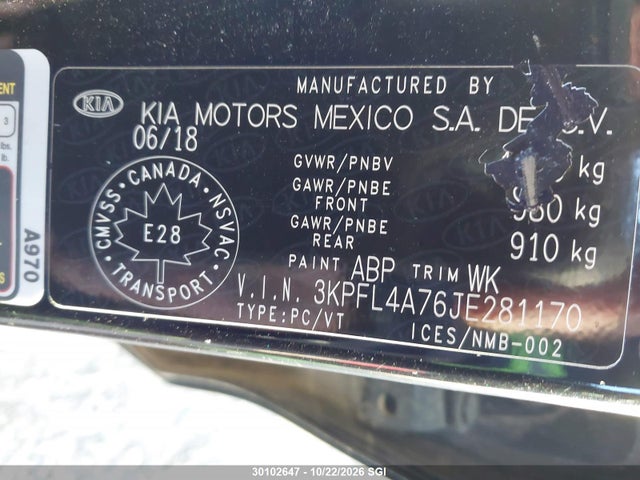 KIA Forte Lx/s 2018 3KPFL4A76JE281170 Image 9