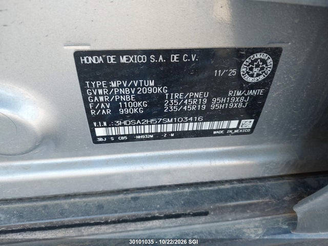 Acura Adx A-spec 2025 3HDSA2H57SM103416 Image 9
