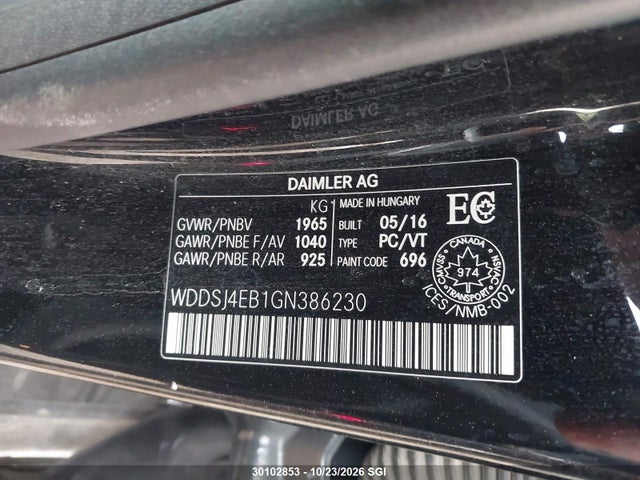 Mercedes-Benz CLA 250 2016 WDDSJ4EB1GN386230 Image 9