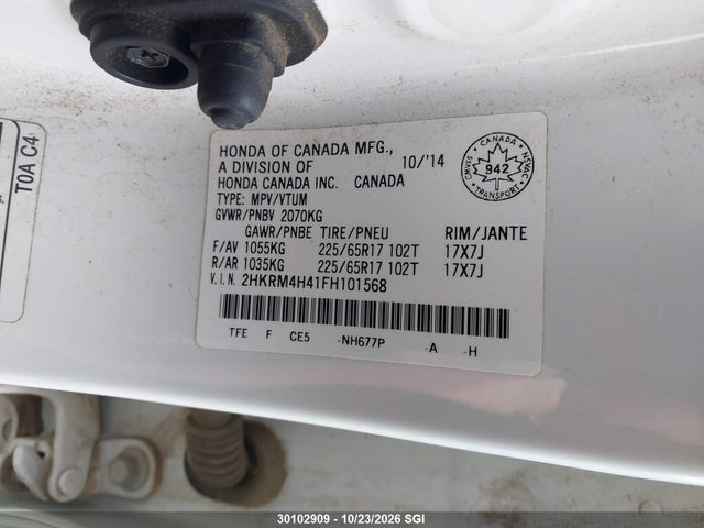Honda CR-V SE 2015 2HKRM4H41FH101568 Image 9