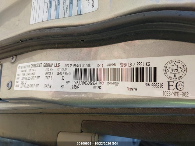 Продаж на аукціоні авто 2014 Jeep Cherokee Sport, vin: 1C4PJLABXEW302834, номер лоту: 30100939