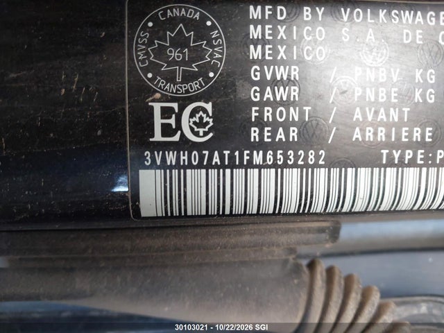 Volkswagen Beetle 1.8t 2015 3VWH07AT1FM653282 Image 9