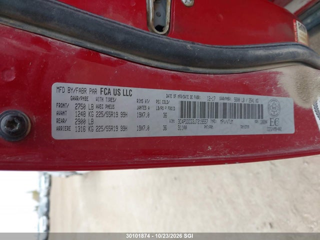 Aukcja sprzedaży 2018 Dodge Journey Sxt/limited, vin: 3C4PDDCG3JT219557, numer aukcji: 30101874
