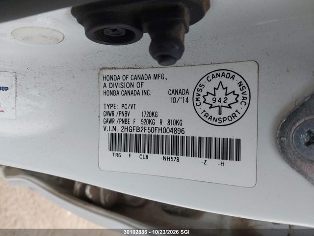 Honda Civic Lx 2015 2HGFB2F50FH004896 Image 9