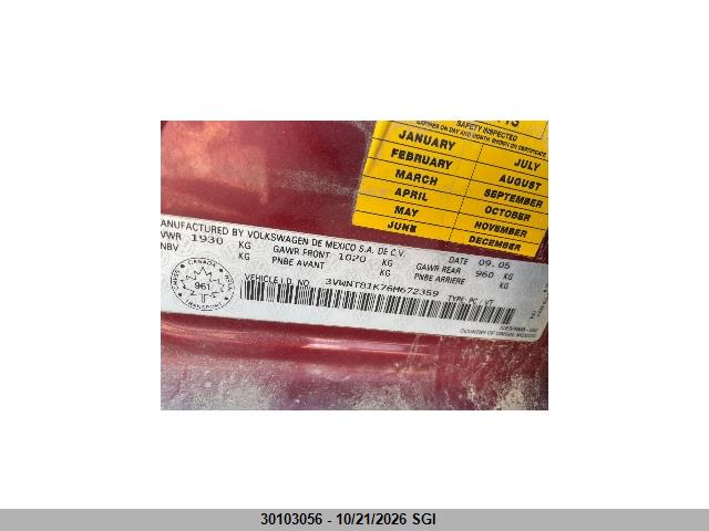 Продаж на аукціоні авто 2006 Volkswagen Jetta Tdi Premium Package, vin: 3VWNT81K76M672359, номер лоту: 30103056