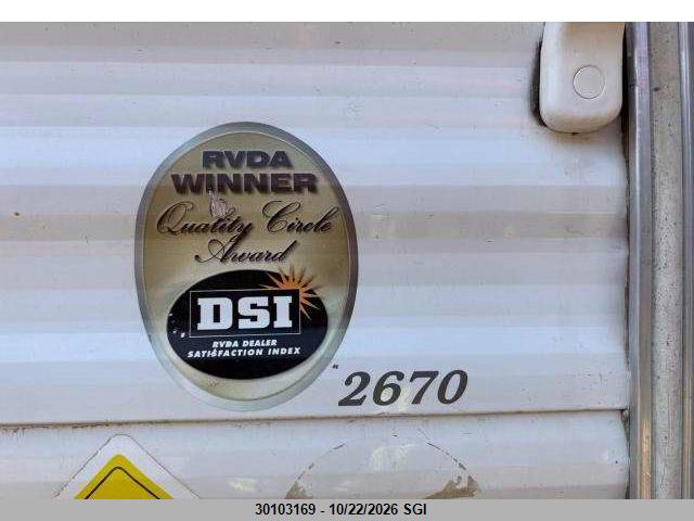 30103169 :رقم المزاد ، 4YDT26723B3150345 vin ، 2011 Keystone Summerland Summer مزاد بيع