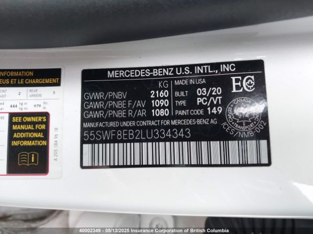 55SWF8EB2LU334343 Mercedes-Benz C 300 4matic