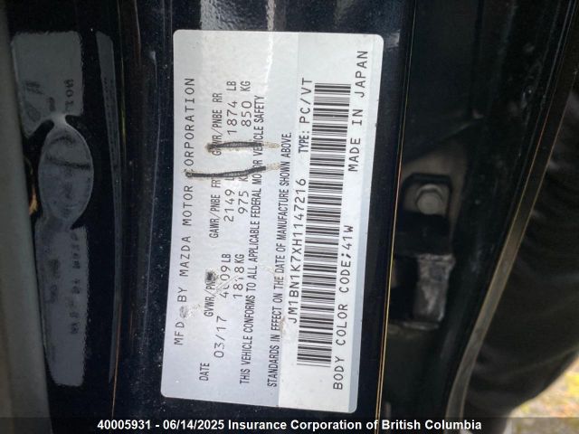 JM1BN1K7XH1147216 Mazda 3 SPORT