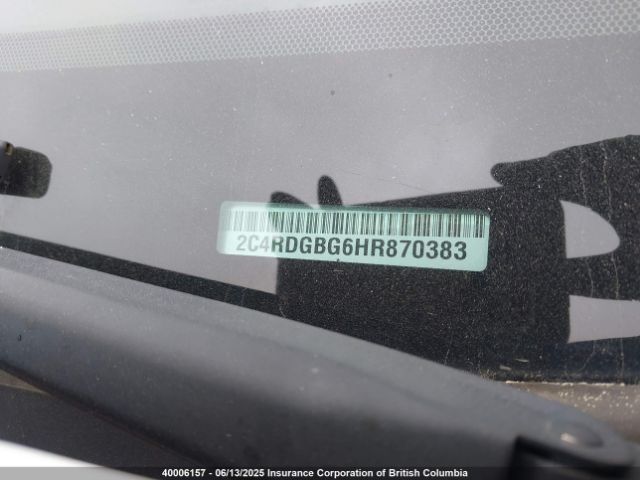 2C4RDGBG6HR870383 Dodge Grand Caravan Se