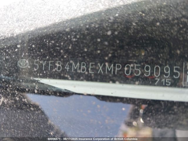 5YFB4MBEXMP059095 Toyota COROLLA SE