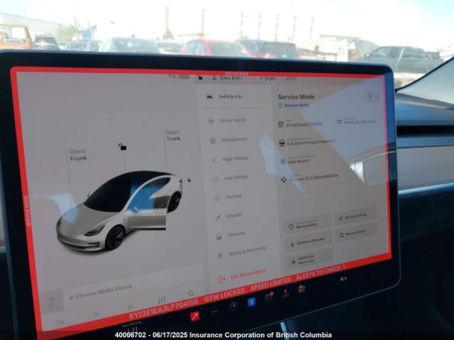 5YJ3E1EA3LF704155 Tesla MODEL 3