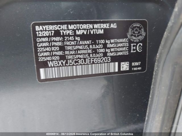 WBXYJ5C30JEF69203 BMW X2