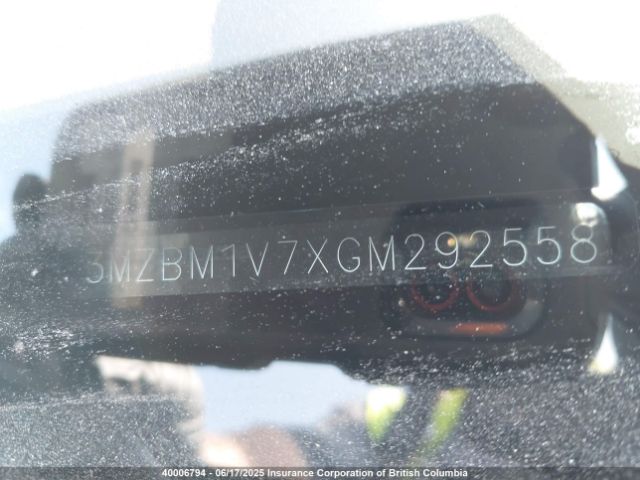 3MZBM1V7XGM292558 Mazda Mazda3 Gs