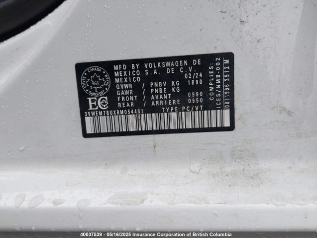 3VWEM7BUXRM054481 Volkswagen tsi