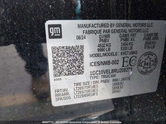 1GC10VEL8RU208279 Chevrolet xrj + etn