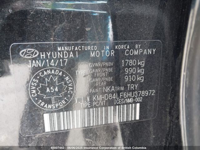 KMHD84LF6HU378972 Hyundai Elantra Se/value/limited