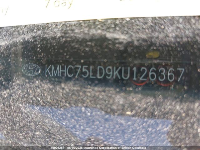 KMHC75LD9KU126367 Hyundai Ioniq