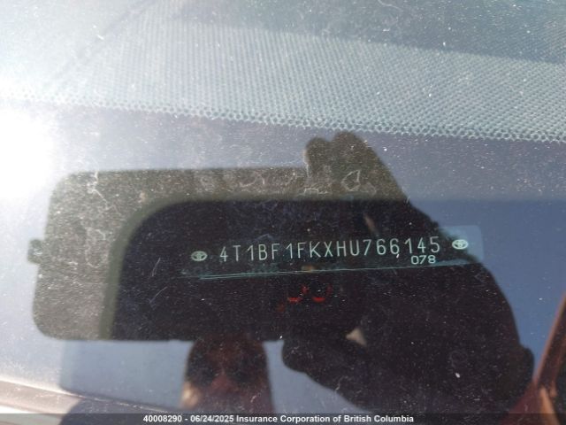 4T1BF1FKXHU766145 Toyota 2ar-fe